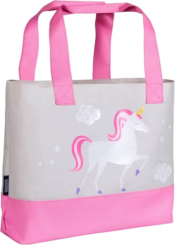 Wildkin Tote Bag for Kids & Adults, Two Durable Carrying Handles with Moisture-Resistant Interior Lining Travel Tote Bags