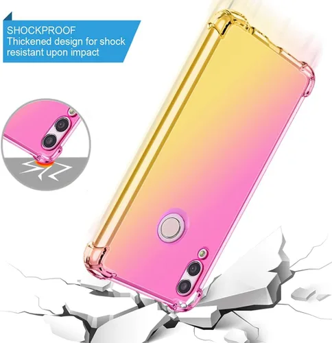 Vista 7 de Funda para Y7 2019/Y7 Prime 2019, Dub-LX1 Dub-LX3, funda transparente para teléfono con degradado, delgada, antiarañazos, flexible, TPU, funda