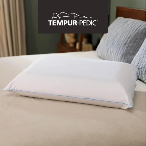 Vista 2 de Tempur-Pedic TEMPUR-Cloud - Almohada de enfriamiento doble, tamaño Queen, blanca
