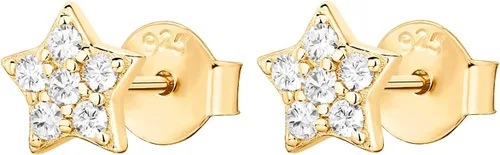 Vista 3 de PAVOI 14K Gold Plated Sterling Silver Celestial Lightning Bolt, Moon and Star Earrings Dainty Earrings for Women