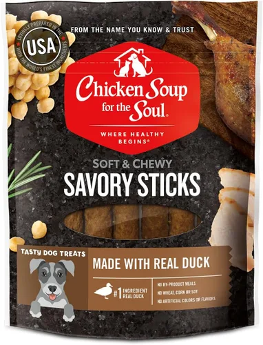Vista 16 de Chicken Soup for the Soul All Natural Premium Savory Sticks Golosinas suaves y masticables para perros, primer ingrediente de pollo real, sin