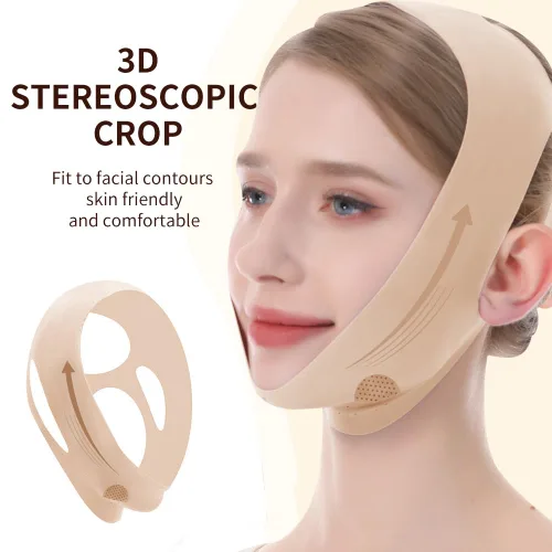 Vista 7 de V Line Lifting Mask, Chin Strap for Sleeping, Reusable Double Chin Reducer, Jaw Exerciser, Face Slimming, Sagging Prevention, Medium