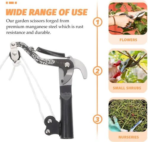 Vista 9 de Scicalife Podadora de árboles extensible de mango largo para podar árboles y herramienta de jardinería de corte de ramas altas