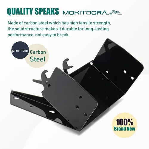 Vista 4 de MoKitDora Soporte de montaje para radio de carenado delantero compatible con Harley Touring Road Glide FLTR 1998-2013, negro