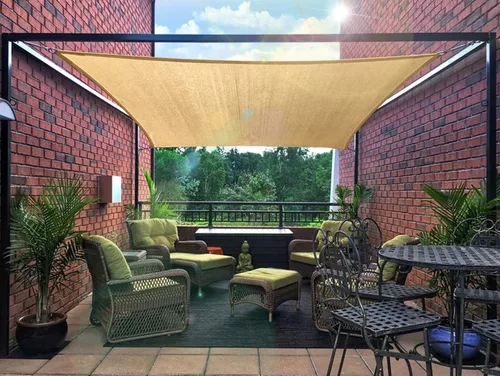 Vista 11 de diig - Toldo tipo vela para patios, pérgolas, patios traseros, jardines y exteriores, rectangular, tela para sombra que bloquea los rayos Arena