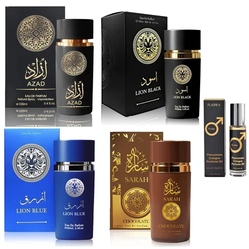 Vista 28 de Set de Regalo de Colonia para Hombre - Paquete Variado de 4 Fragancias de Larga Duración con Colonia de Feromonas de 10ml
