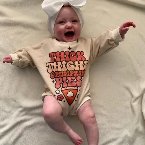 Vista 2 de Sudadera de calabaza para bebé, niña, niño, Halloween, sudadera de gran tamaño, mameluco de burbujas, suéter