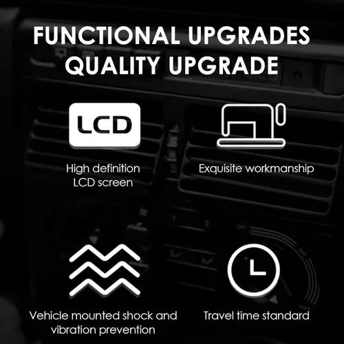 Vista 5 de GLOGLOW Reloj digital ultrafino, reloj electrónico digital LCD autoadhesivo con pantalla de calendario para tablero de automóvil, hogar, oficina