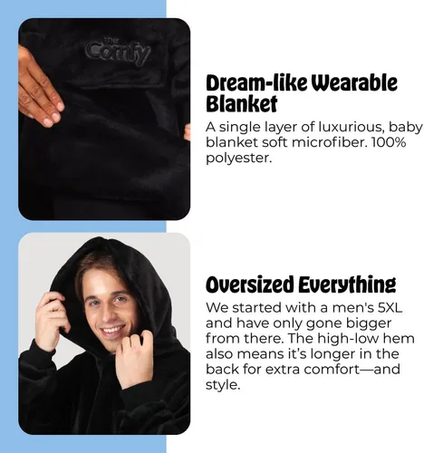 Vista 4 de THE COMFY Dream From Shark Tank Patented No Sherpa Light Wearable Blanket Hoodie Gift for Women & Men One