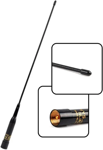 Vista 2 de HYS Dual Band UHF/VHF (144/430MHz) PL-259 Conector 100W Soft Mobile Car Radio Antena SL-16 Macho para Transceptor Amateur