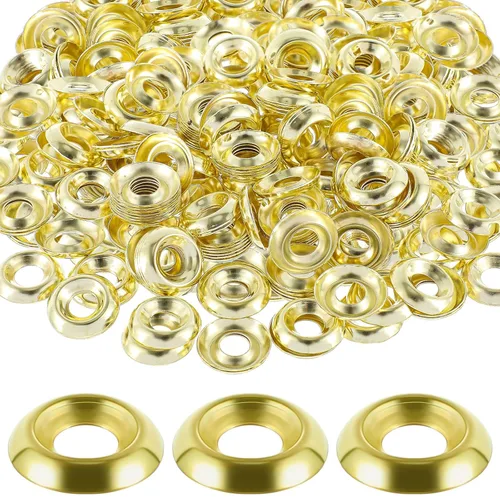 Vista 9 de Yaocom 200 unidades de arandelas tazón con cabeza avellanada #4, arandelas de acabado de acero inoxidable 304, color negro