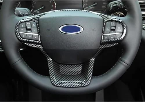 RUIHE 2 fundas de volante de fibra de carbono para Ford Explorer 2020 2021 2022 2023 2024 2025