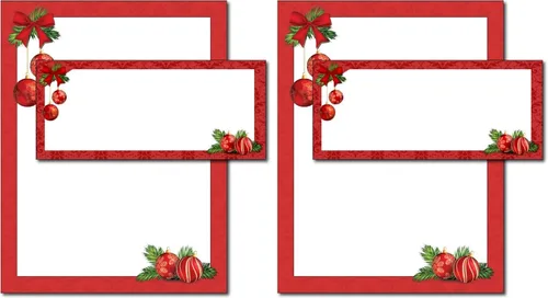 Vista 2 de Bombillas navideñas rojas de papel y sobres (20 unidades)