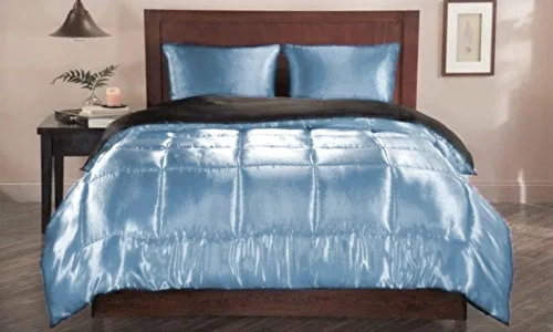 Vista 12 de Seda satinada suave de tamaño King (juego de ropa de cama de 5 piezas, muchos más colores), seda satinada rosa, edredón, juego de sábanas, sábana