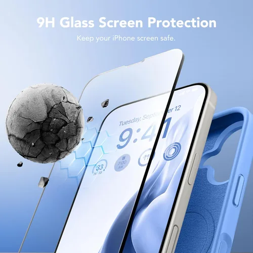 Vista 416 de GONEZ Funda magnética para iPhone 14, compatible con Magsafe, con protector de pantalla + protector de cámara, forro de microfibra antiarañazos