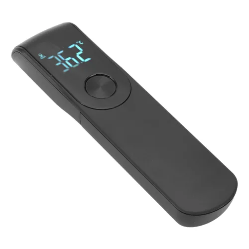 Vista 5 de Termómetro infrarrojo digital sin contacto con lectura instantánea, fácil para bebés, hogar, interior, exterior (negro)