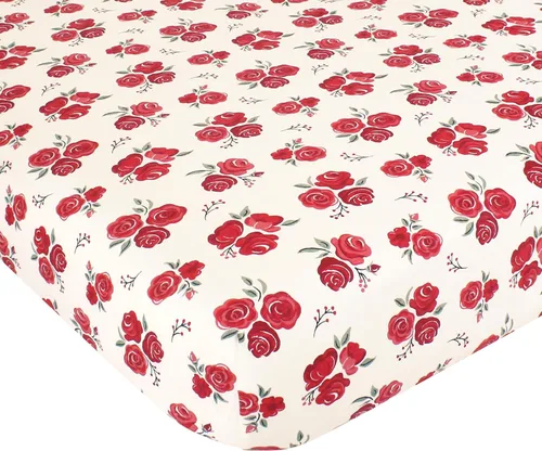Vista 46 de Hudson Baby Sábana bajera ajustable unisex de algodón para cuna, diseño de animales de granja para niños, talla única