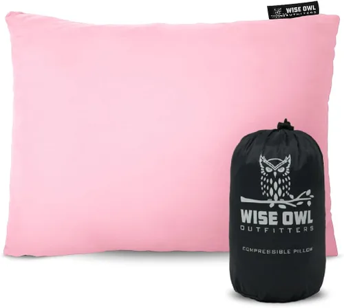 Vista 15 de Wise Owl Outfitters - Almohada de camping - Almohada de viaje de espuma viscoelástica para dormir en avión, senderismo, mochilero y uso al aire