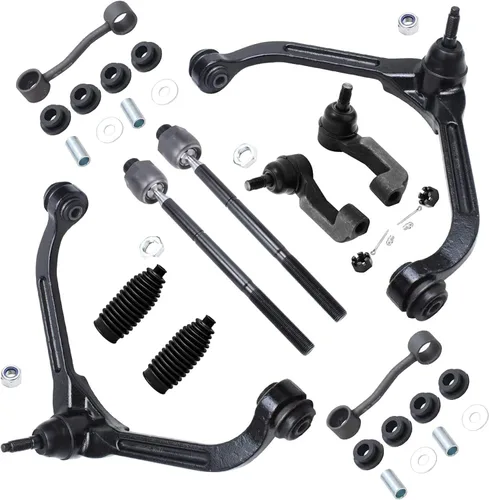 Vista 100 de Detroit Axle - Kit de suspensión de 10 piezas para Nissan Frontier Xterra Pathfinder 2005-2012, 4 brazos de control superiores inferiores