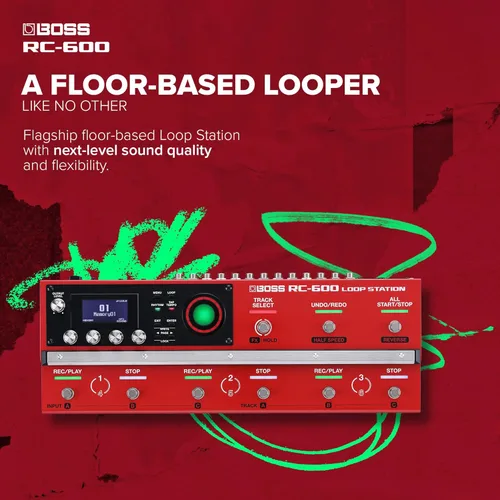 Vista 2 de BOSS RC-600 Estación de Loop Basada en Piso para Músicos de Loop Características Evolucionadas y Funciones Personalizables Calidad de Sonido