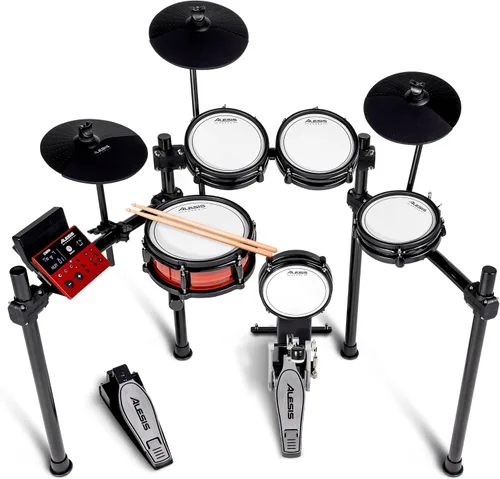 Vista 23 de Alesis Nitro Max Kit y Strike Amp 8 MK2 - Set de batería eléctrica con altavoz de amplificador de batería de 8 pulgadas y 2000W, con Bluetooth