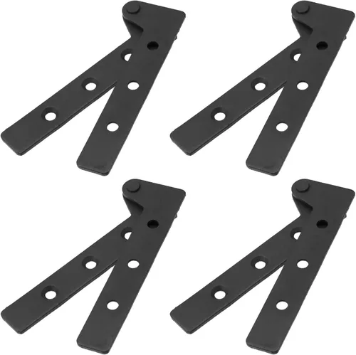 Antrader Bisagra giratoria de 360 grados para ventana o puerta, paquete de 4, color negro