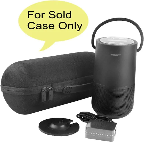Vista 2 de co2CREA Funda de viaje rígida de repuesto para altavoz Bluetooth inalámbrico portátil Bose, hogar y hogar (estuche negro triple)