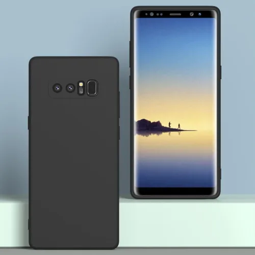 Vista 3 de Funda para Samsung Galaxy Note 8, color negro, resistente a los arañazos con tacto suave, delgada funda delgada para Samsung Galaxy Note 8