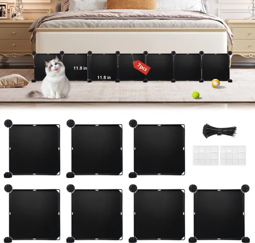 Bloqueador profesional debajo de la cama para mascotas de 11.8 pulgadas de altura 83 pulgadas de longitud en total, bloqueador multiusos debajo de