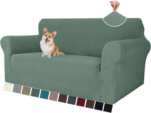 Vista 76 de MAXIJIN Funda súper elástica para sofá de 3 cojines, funda universal de 1 pieza para sofá de sala de estar, protector de muebles de elastano, apto