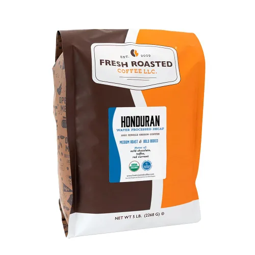 Vista 18 de Café Fresh Roasted, 100% descafeinado colombiano procesado con agua, 12 oz, tostado medio, kosher, molido