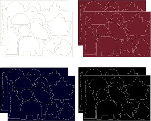 Parche de reparación de chaqueta de 8 hojas parche autoadhesivo parche de tela de nailon para ropa de tienda de campaña