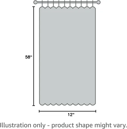Vista 3 de Renaissance Home Fashion Collections Etc Seashells - Cenefa bordada, 58 x 12 pulgadas, niebla marina