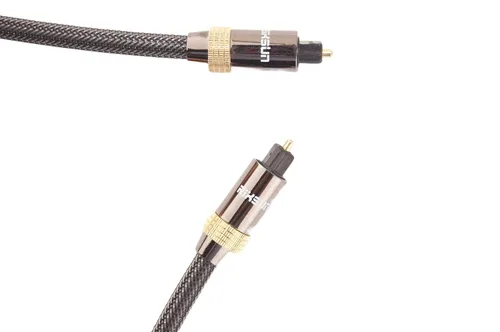 Vista 5 de Cable de audio óptico, cable de audio de fibra óptica de 20 pies con funda de aluminio, cable trenzado de nailon, chapado en oro, cable digital