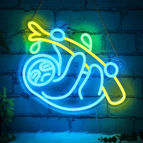 Vista 14 de CoolGift Mart Letrero de neón de tiburón, luz LED regulable de tiburón, decoración de pared de animales, regalo de Navidad, regalo de elefante