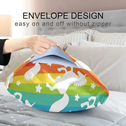 Vista 45 de Fundas de almohada Blueangle con diseño de rayas de béisbol – Fundas de almohada suaves y transpirables – Lavables a máquina – Fundas de almohada