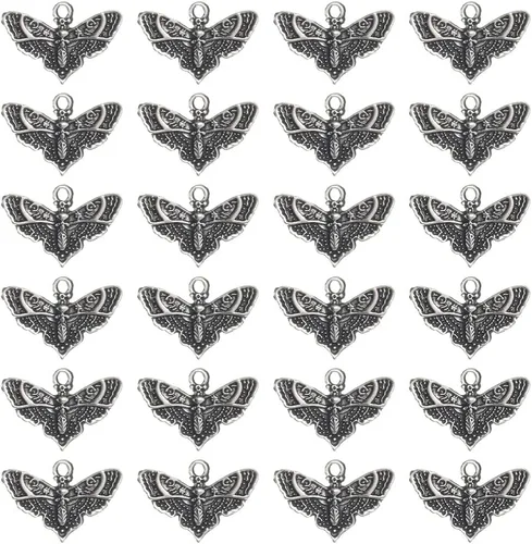 SUNNYCLUE Dijes de mariposa de Halloween a granel para hacer joyas, aretes y manualidades, No es una piedra preciosa