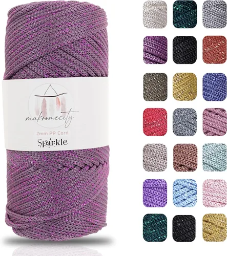 Vista 81 de Makromecity, Cordón de macramé de poliéster de 2 mm x 38 metros (125 yardas) 2 mm de polipropileno, cordón de macramé para crochet, bolsa