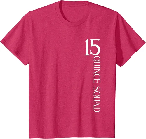 Vista 24 de Quince Squad Quinceanera 15th Birthday - Camiseta de quinceañera para niñas Asphalt Grey