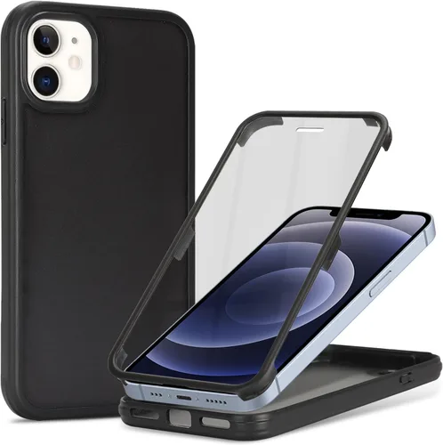 Vista 48 de Funda para iPhone 13 mini con protector de pantalla integrado y protección de cuerpo completo, para Apple iPhone 13 Mini, fundas para hombres, Rojo