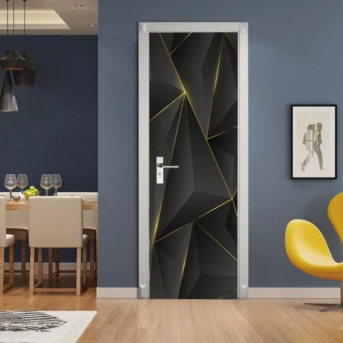 Vista 22 de 3D Pegatina de pared adhesiva para puerta - Poster de película de escaleras antiguas Premium PVC impermeable para pared de dormitorio y sala