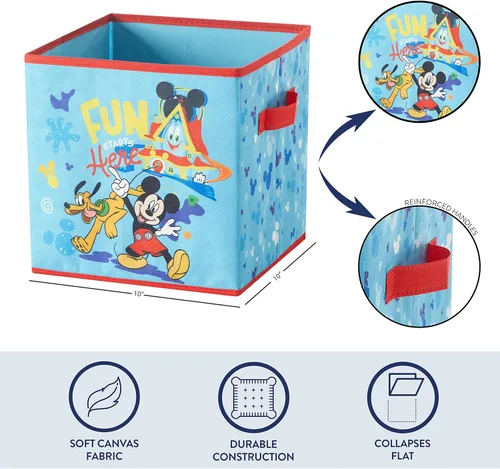 Vista 74 de Idea Nuova Marvel Avengers - Juego de dos espaciosos cubos de almacenamiento plegables, 10 x 10 pulgadas, Avengers / gris