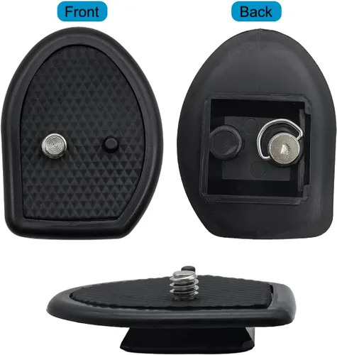 Vista 3 de Paquete de 2 placas de liberación rápida de 1.063 in (1-1/16 pulgadas), adaptador universal de montaje de trípode para cámara para cabezales