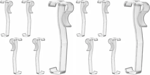 Vista 7 de Clips para cenefa, 6 unidades, 3 pulgadas, clip oculto, plástico transparente para persianas horizontales, soporte de retención de cenefa