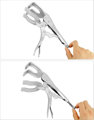 Vista 3 de QWORK Alicates de bloqueo de 9 pulgadas, paquete de 2 abrazaderas de soldadura de metal, liberación rápida para una fácil extracción