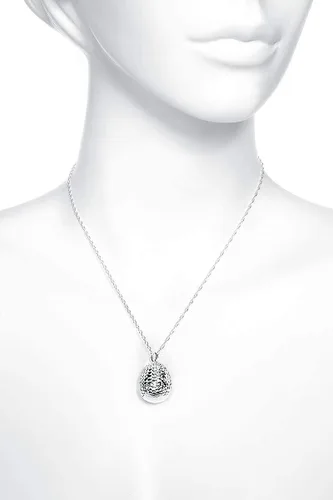 Vista 3 de The Noble Collection Juego de Tronos - Colgante de plata esterlina con diseño de huevo de, Plata esterlina