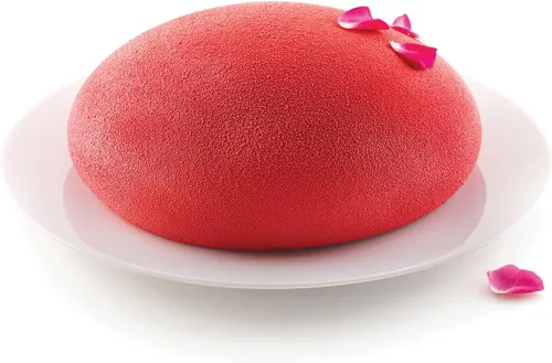Vista 4 de Silikomart Molde de silicona Goccia (Drop), molde redondeado para pasteles con tecnología 3D que crea postres suaves en forma de gota, desmoldea