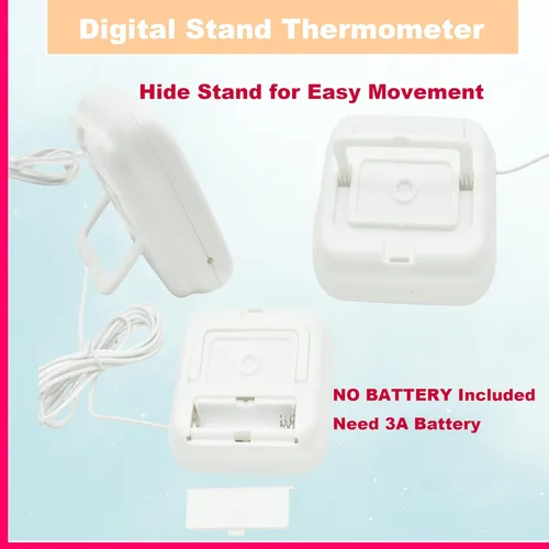 Vista 6 de Termómetro digital pequeño TA358 Celsius/Fahrenheit, medidor de temperatura para interiores/exteriores con sonda de sensor de 1.5M/5 pies