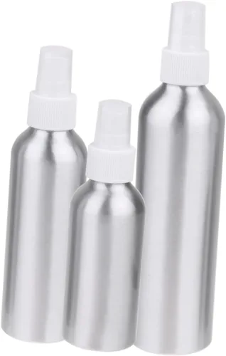Vista 5 de DOITOOL 9pcs Refillable Aluminum Spray Bottles Travel Containers Nozzle for Perfume and Liquid Storage Portable and White