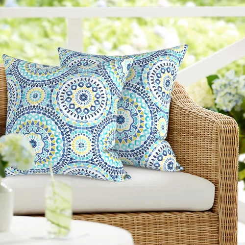 Vista 83 de DYTXIII Paquete de 2 almohadas lumbares impermeables para exteriores con rellenos, 12 x 20 pulgadas, almohada decorativa rectangular para patio